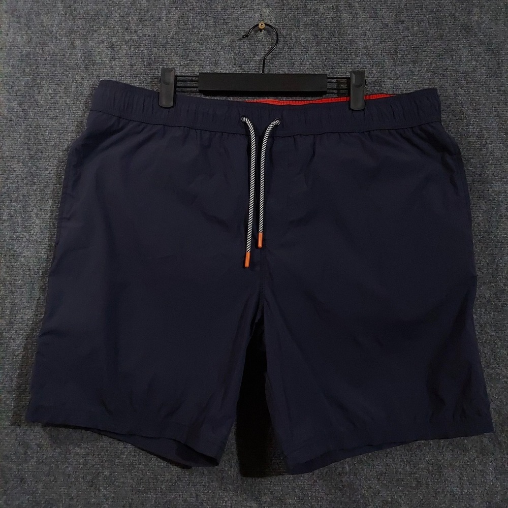 Carbon2cobalt Shorts Mens 2XL Navy Swim Trunks Quick Dry‎ Lined Elastic Waist